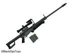 1/6 Scale Toy .50 Cal Barret Sniper Rifle w/Bipod & Moving Bolt