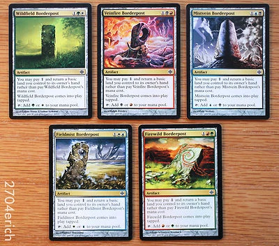 Set 5 Different Borderpost Dual Mana Artifacts Alara Reborn *NM* MTG Magic Deck - Image 1 of 4