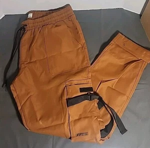 EPTM Mens 2xl 38 Strap Cargo Pants 5 Pockets Standard Fit Ankle Straps - Picture 1 of 11