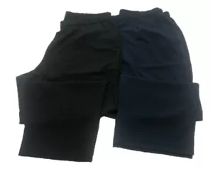 LADIES PULL ON PANTS SOLID & STRIPE STYLE LWBG2229W - Picture 1 of 3