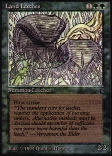 Land Leeches ~ Heavily Played The Dark MTG Magic UltimateMTG Green Card - Image 1 of 1
