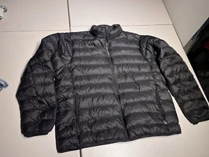 Eddie Bauer Jacket Mens XL Black Down Fill Puffer Coat Full Zip Pockets - Picture 1 of 10