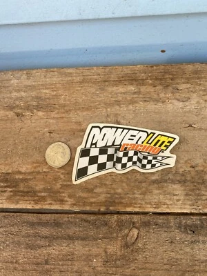 Calcomanía/pegatina Powerlite Old Mid School original NOS banderas de carreras de BMX Foto 1 de 2