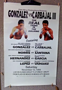 Humberto Chiquita Gonzalez vs. Michael Carbajal III Don King 1994 Boxing Poster - Picture 1 of 4