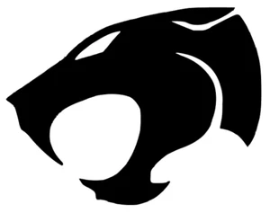 Thundercats Black Logo Shaped Die Cut Vinyl Decal Sticker - Picture 1 of 2