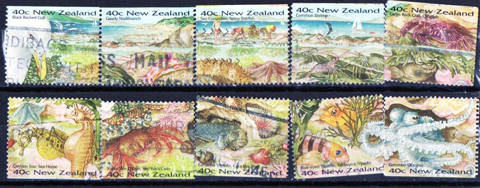 NEW ZEALAND 1996 SEASHORE BOOKLET STAMPS MNH — 第 1/1 张图片