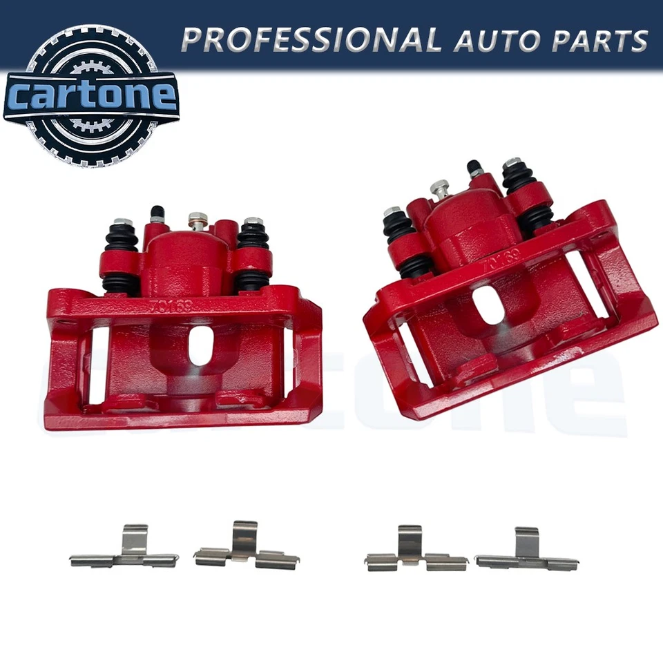 For 2002 - 2023 Dodge Ram 1500 Classic Durango 2Pcs Red Rear Disc Brake Calipers Foto 1 de 4