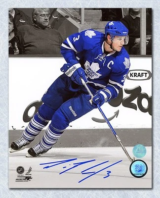 Dion Phaneuf Toronto Maple Leafs Autographed Captain Spotlight 8x10 Photo - Image 1 of 2