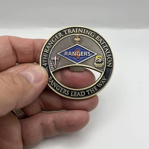 Large US Army 4th Ranger Training Battalion “Number 123” Command Team Coin - Picture 1 of 5