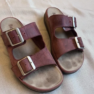 Sandalias GH Bass & Co Granate Oscuro BELMAR Doble Correa Para Hombre 9.5 Hechas en Italia Foto 1 de 4