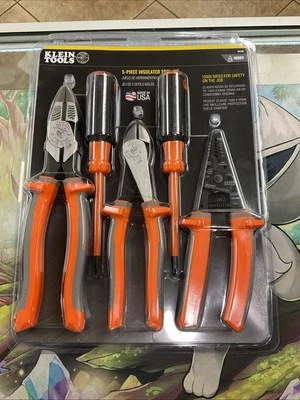 NEW-Klein Tools 1000V 5-Piece Insulated Tool Kit Safety Rated 9415R - USA MADE - Image 1 of 2