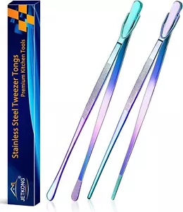 Culinary Tweezers Food Tweezers Kitchen Tweezer Tongs for Cooking (Rainbow) - Picture 1 of 7