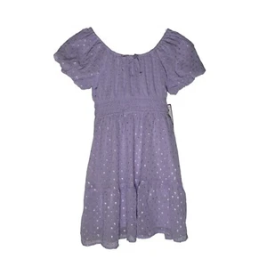 Trixxie Girl Purple Swiss Dot Dress Size S NWT - Picture 1 of 6