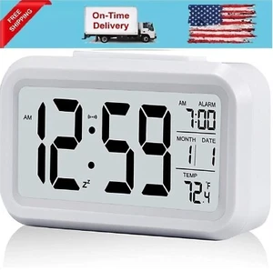 Electric Digital Alarm Clock LED Large Display Battery Backup Snooze - Picture 1 of 9