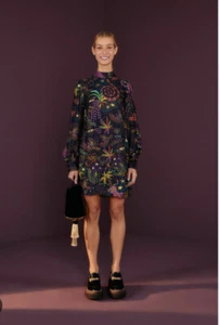Farm Rio Amazonia Nature Print Blouson Mini Dress Small $195 NWT - Picture 1 of 4