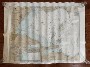 Mapa 1988 Lake Erie Servicio Geológico de Estados Unidos West End Michigan Ohio Ontario 40" x 35" - Imagen 1 de 13