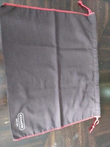 Large COACH BROWN & RED DUST BAG COVER PROTECTIVE COTTON 15" X 12" - Picture 1 of 3