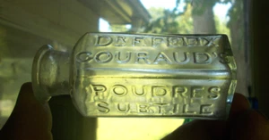 1850s DR.FELIX GOURAUD'S POUDRES SUBTILE FOR UPROOTING HAIR NEW YORK FLAT BASE - Picture 1 of 12