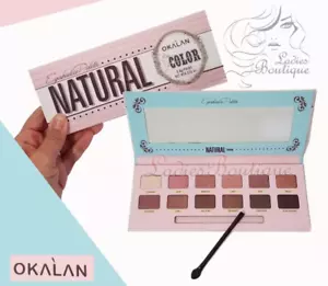 Paleta Okalan A Natural Mate Shimmers 12 Colores Maquillaje Sombra de Ojos - Imagen 1 de 3