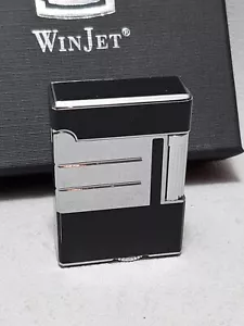 Winjet Accendino - Lacca Nera Ottica/Silberfarben- Pietra - Nuovo & Originale - - Bild 1 von 6