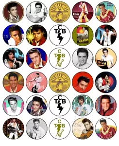 Elvis Presley Cake Toppers – Edible Wafer - Music Cupcake Decoration - 3 Sizes - Picture 1 of 8