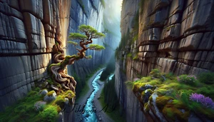 Digital Art Pictures Landscape Mountain Trees Flowers Wallpaper Background Decor - Picture 1 of 3