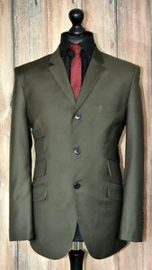 Mod Suit Skinhead Green Suit 3 Button 3-2 pocket Slim Fitting Suit 1960's - Picture 1 of 5