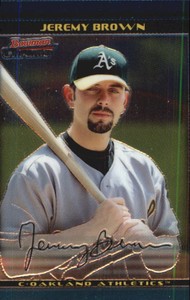 2002 (ATHLETICS) Bowman Chrome Draft #35 Jeremy Brown Rookie