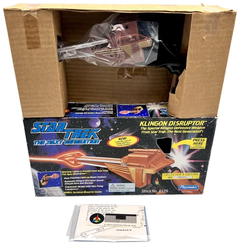 Star Trek Next Generation Klingon Disruptor Blaster Playmates 1995 Open Box Sale Cover