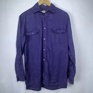 Tommy Bahama Mens S Purple Palm Tree Long Sleeve Button Front Shirt - Picture 1 of 11