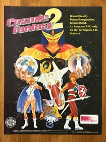 Cosmic Fantasy 2 TurboGrafX 16 CD 1992 Vintage Print Ad/Poster Official RPG Rare