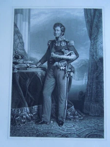 Estampe litho Le Portrait du Roi Louis Philippe - Picture 1 of 3