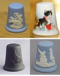 Wedgwood Jasperware & Porcelain Thimbles - You Choose - Christmas-Zodiacs-More!