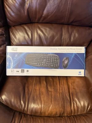 NEW Adesso WKB-1330CB 2.4 GHz Wireless Desktop Keyboard and Mouse Combo & 2.4GHz - Image 1 of 4