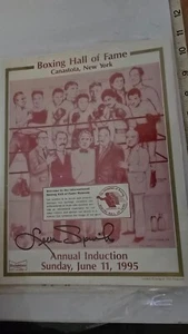 IBHOF 1995 PROGRAM FRONT SIGNED LEON SPINKS & COA - Foto 1 di 1