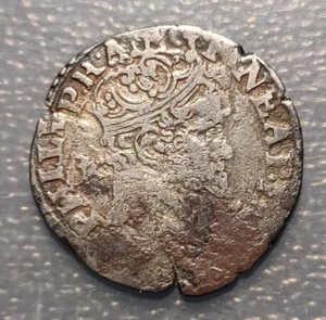 IMPERIO ESPAÑOL NAPOLES FELIPE II CARLINO S/F /BR - Bild 1 von 2