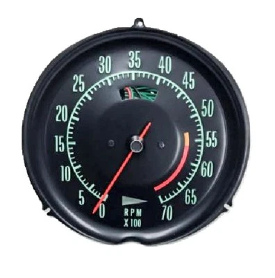 1968-1971 Corvette Electronic Tachometer - 5600 RPM Redline - New - Image 1 of 3