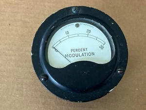 Vintage Roller-Smith "Percent Modulation" Panel Meter Measures 0-30 Gauge TDHR - Picture 1 of 8