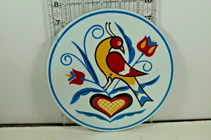 8” Diameter  Dutch Distelfink Hex Sign - Picture 1 of 2