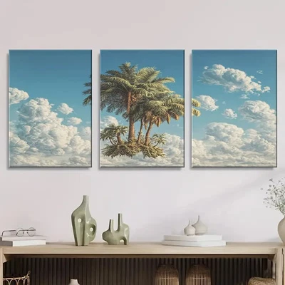 3pcs  the palm tree  Wall Art Canvas Unframed/Framed - Image 1 of 4