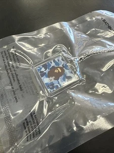 Bape A Bathing Ape Camo Keychain Blue Hang tag Dog Tag RARE - Picture 1 of 8