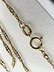 VTG 14k Yellow Gold 22in Chain Necklace Signed 585 Italy Broken Repair READ - Picture 1 of 22