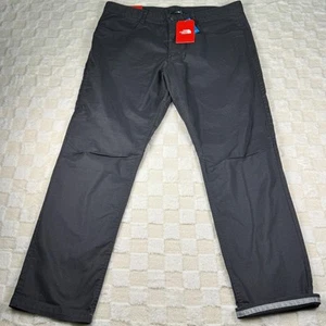 NWT North Face Standard Fit Gray Pants Mens 38/R with Reflective Cuff Strips - Picture 1 of 19