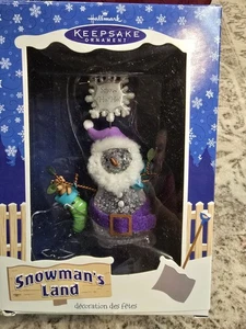 2003 Hallmark Andenken Ornament SCHNEEMANNLAND Schnee Ho Ho! Weihnachtsmann Schneemann Neu in OVP - Bild 1 von 1