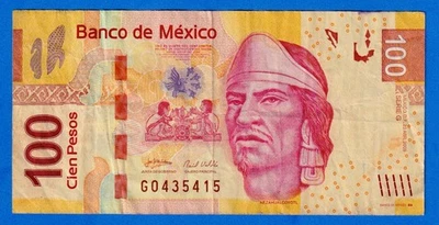 Mexico 100 Pesos 2009 P-124g Circulated Note  "Serie G "  G0435415 - Image 1 of 4
