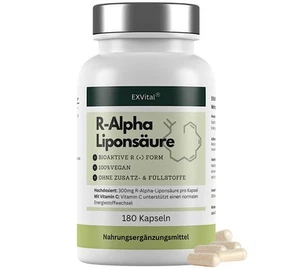 EXVital® R Alpha Liponsäure hochdosiert mit 300mg pro Kapsel in natürlicher R - Bild 1 von 12