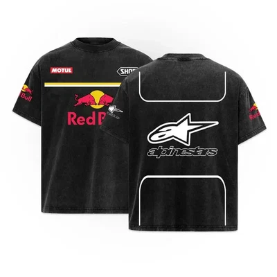 Retro Rojo Alpinestars Zapato Carreras Lavado Camiseta MotoGP Campeón del Mundo - Imagen 1 de 4