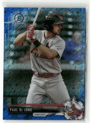2017 Bowman #BCP26 Paul De Jong Chrome Prospects Blue Shimmer - Image 1 of 2