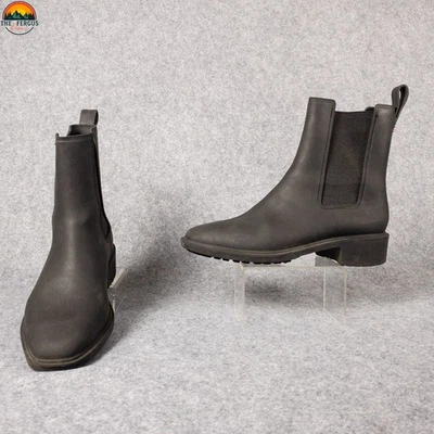 Sam Edelman Sue Ankle Chelsea Rain Boots Black Block Heel Cottage Women's Size 7 - Image 1 of 4