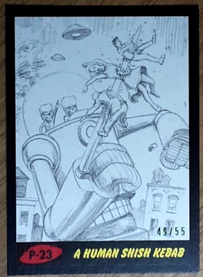 2017 Mars Attack's The Revenge Black Card P23 A HUMAN SHISH KEBAB. - Image 1 of 3